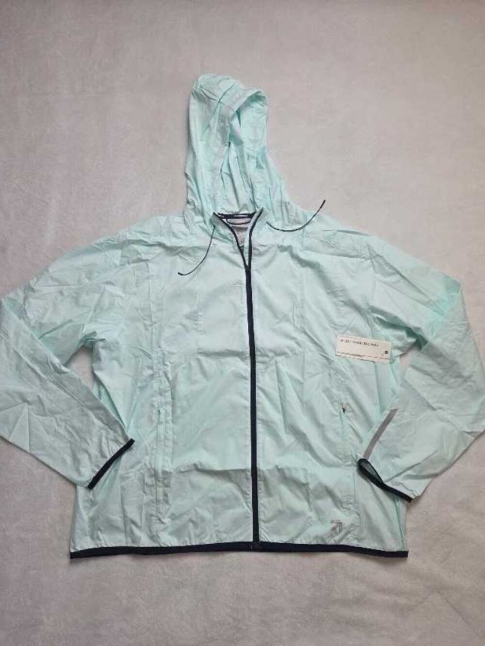 New XL J.Crew x New Balance colab lightweight windbreaker running jacket in aqua